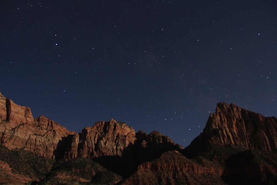 Nevada and Utah Night Sky in Springdale, Utah