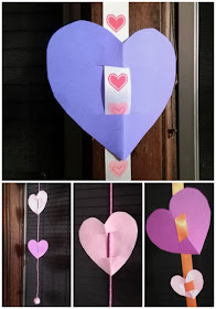 How to make heart garland for Valentine's Day party decoration.