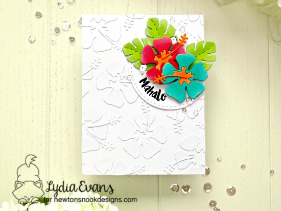 Mahalo Card by Lydia Evans | Hibiscus Die set by Newton's Nook Designs #newtonsnook