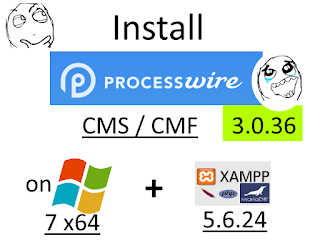 Install Processwire 3.0.36 on windows 7 localhost - opensource PHP CMS / CMF