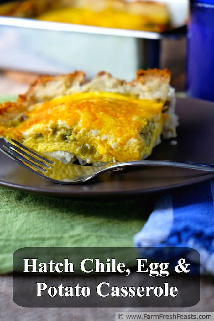 Farm Fresh Feasts Hatch Chile, Egg & Potato Casserole