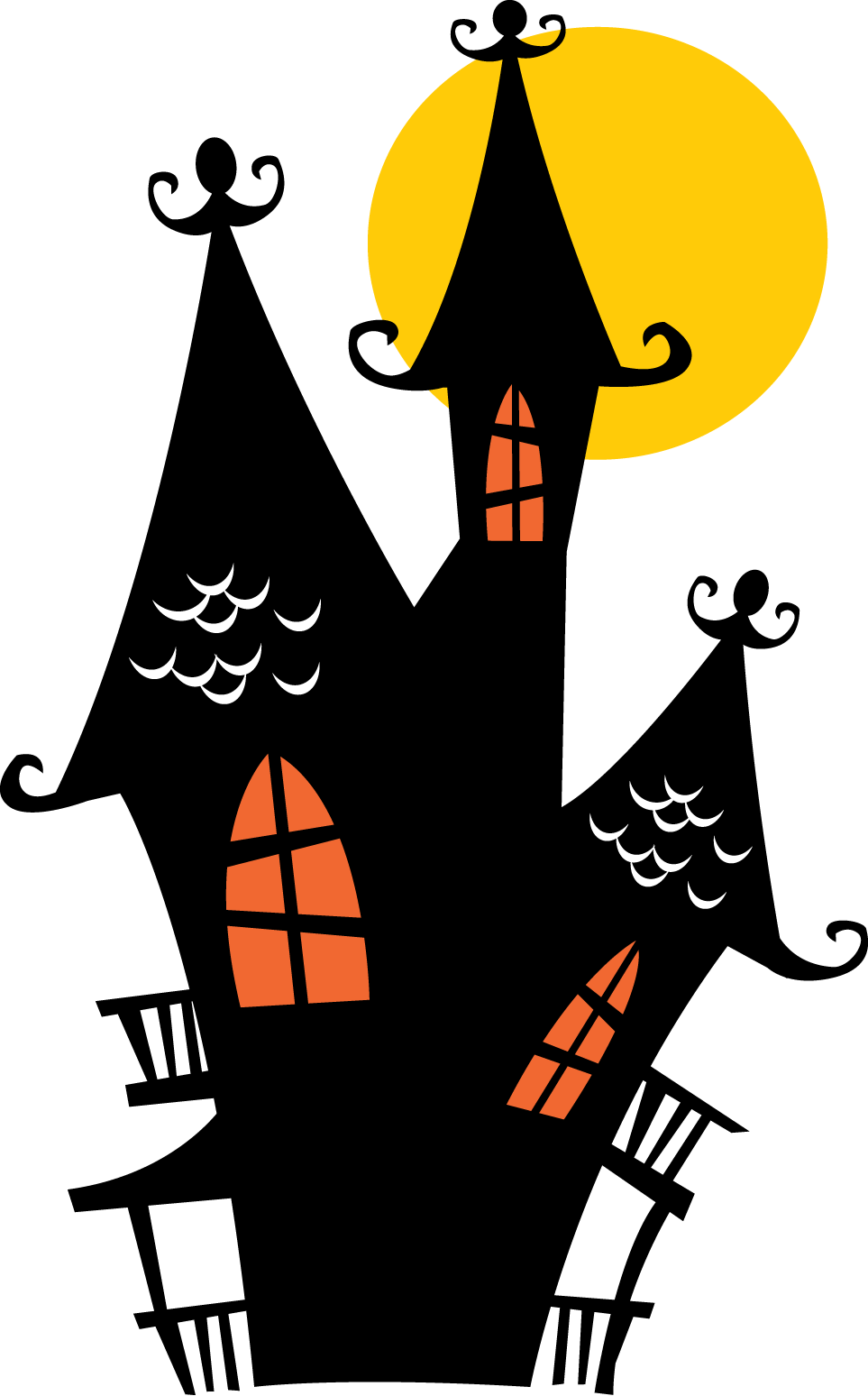 Halloween Haunted Houses Clipart. - Oh My Fiesta! in english