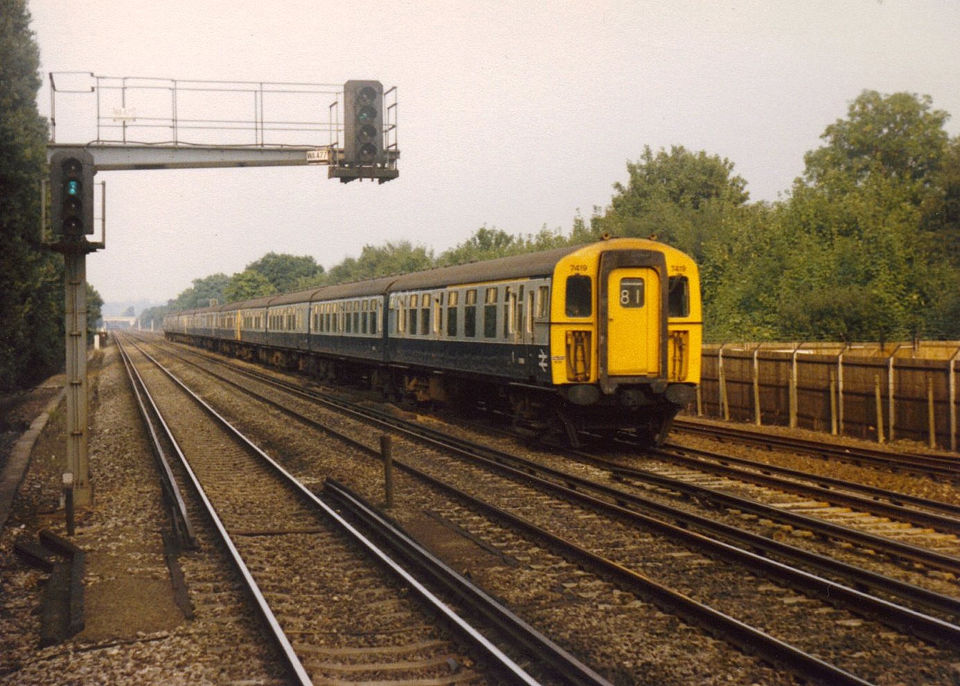 the rail thing West Byfleet 1986