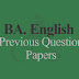 BA English - Reading Poetry - Previous Question Papers