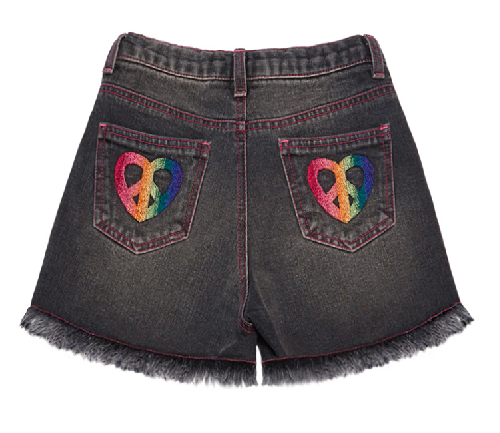 [Galleria] VVV Rainbow Heart Black Denim Shorts | KSTYLICK - Latest ...