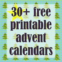 free advent calendar printables