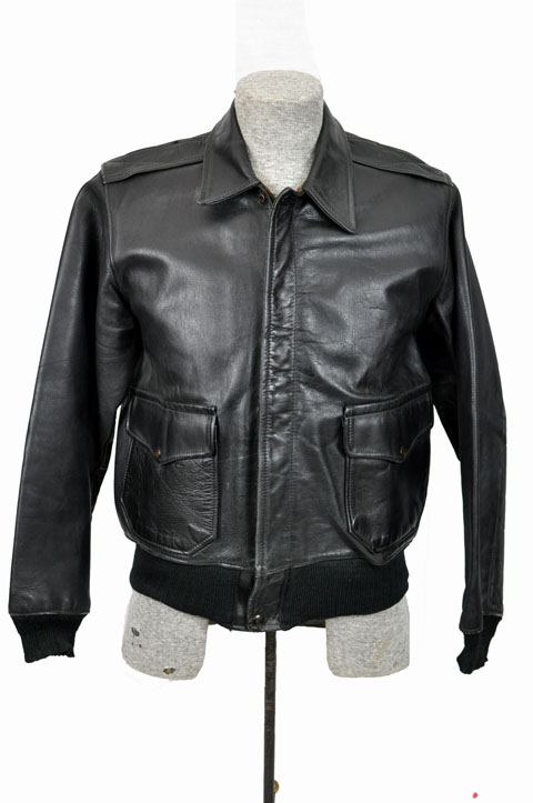 goodbye heart vintage: 1950s Grais Horsehide A-2 Leather Jacket