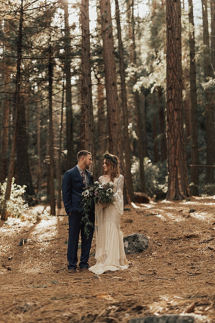 Intimate Bohemian Wedding Inspiration in Yosemite Valley | Randi Kreckman Photography