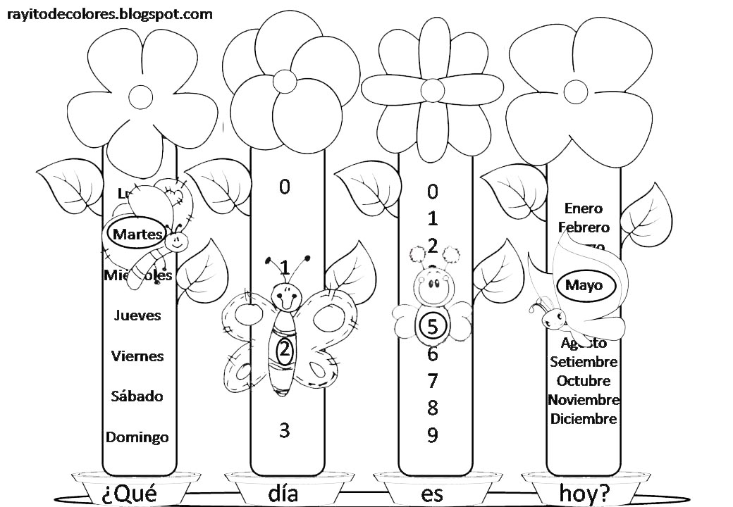 cartel calendario mariposas