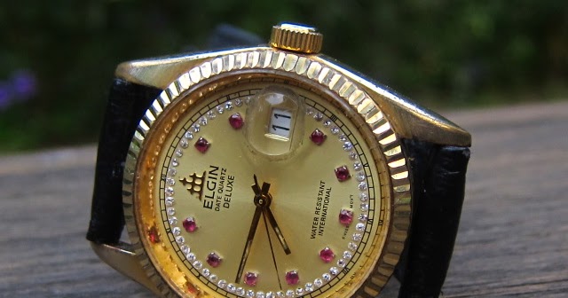 elgin date quartz deluxe