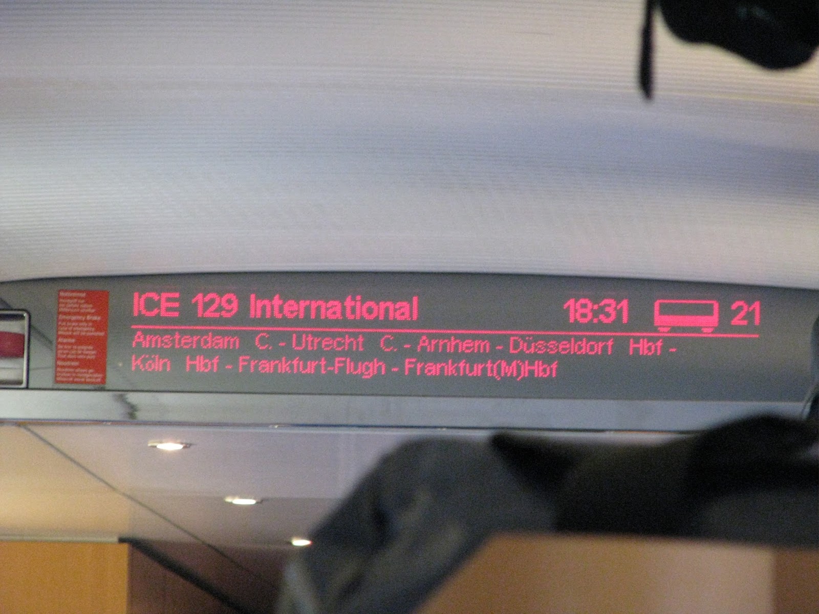 Trains and other things Amsterdam to Dusseldorf