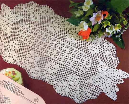 Hobby lavori femminili ricamo uncinetto maglia Centrotavola uncinetto schema