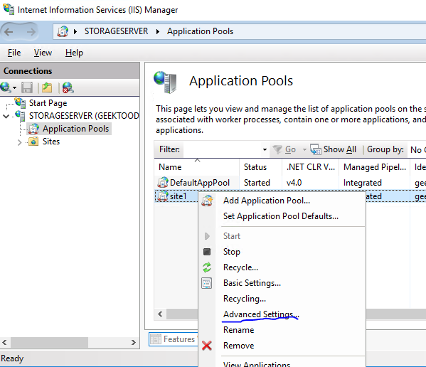 How to create & use Managed service account with IIS pool & Windows