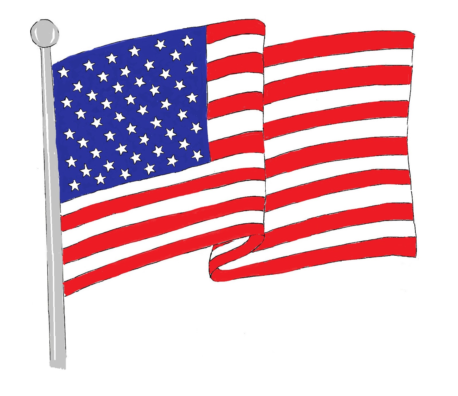 clipart american flag flying - photo #42