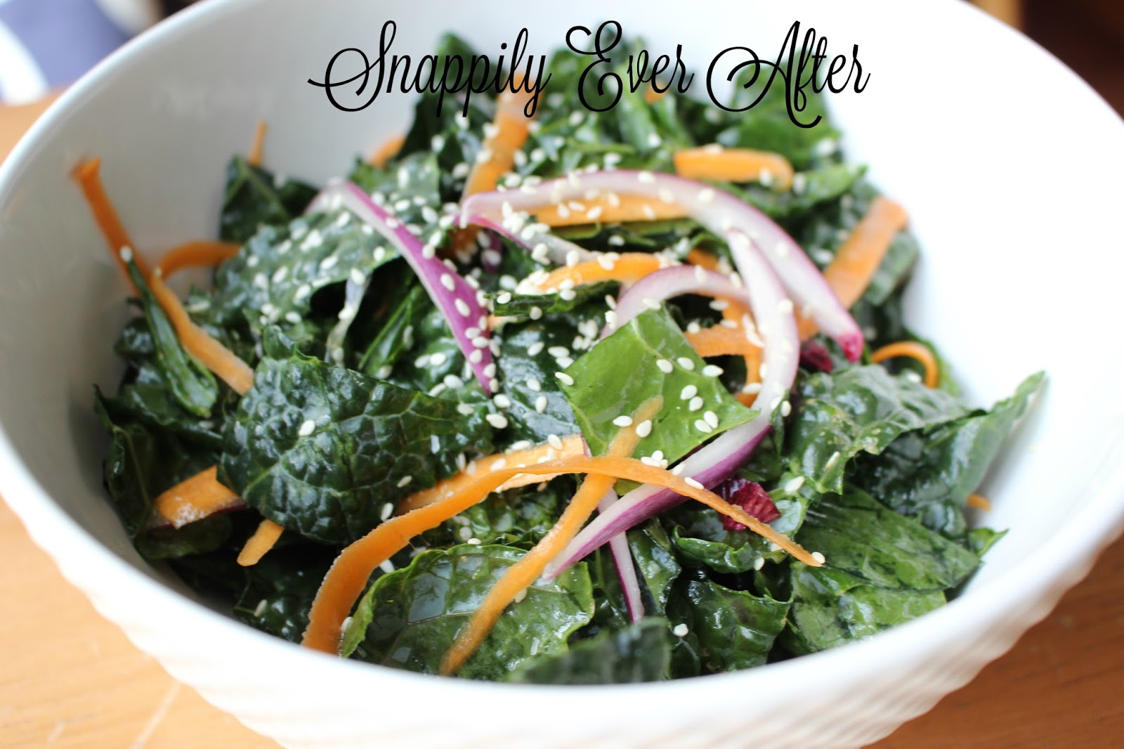Snappily Ever After Sesame Kale Salad