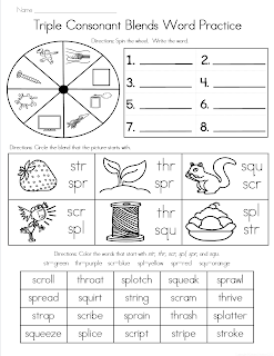 Consonant Blend Worksheets Letter