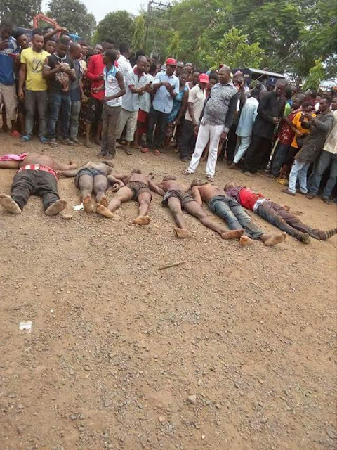 Graphic photos: SARS kill six kidnappers in Cross River State, rescue female victim
