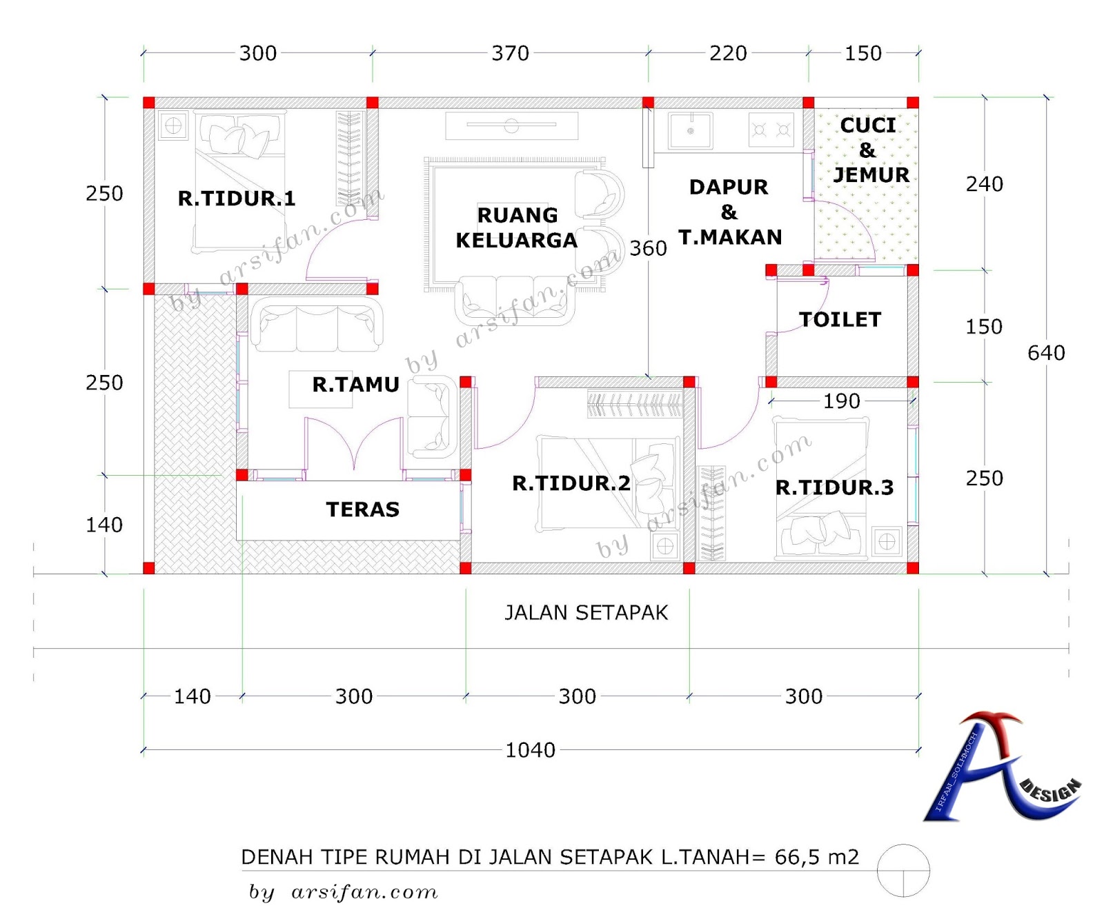Kumpulan Denah Rumah 1 Lantai | Arsifan Project Bangun Renovasi dan