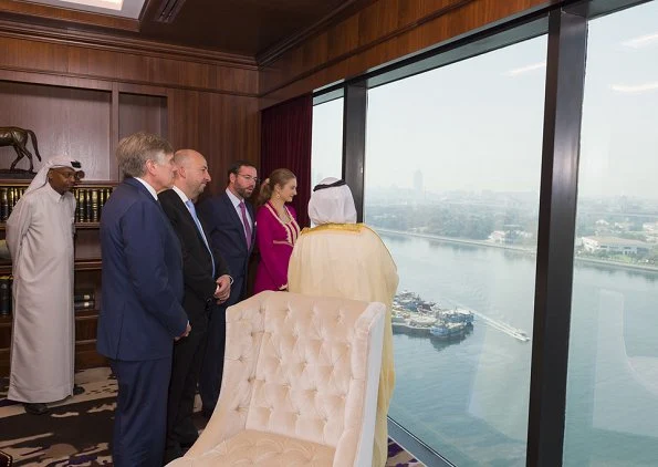 Prince Guillaume and Princess Stephanie visited Dubai Chamber of Commerce, Expo 2020 Dubai construction site and Dubai harbour