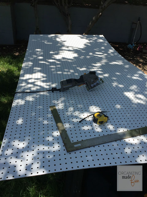 Cut down pegboard :: OrganizingMadeFun.com