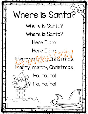 https://www.teacherspayteachers.com/Product/Where-is-Santa-Christmas-Poem-for-Kids-2873494
