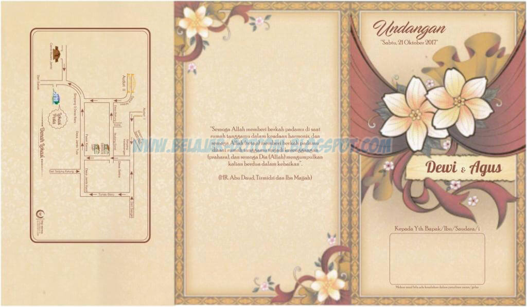 Download template kosong undangan pernikahan psd