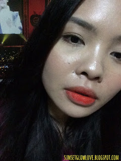 Peripera Peri's Tint Marker Orange Stain lip swatch