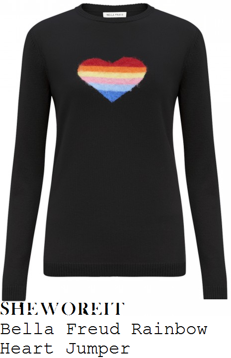 fearne-cotton-bella-freud-black-and-bright-multicoloured-rainbow-stripe-heart-motif-detail-long-sleeve-brushed-mohair-and-merino-wool-fine-knit-jumper