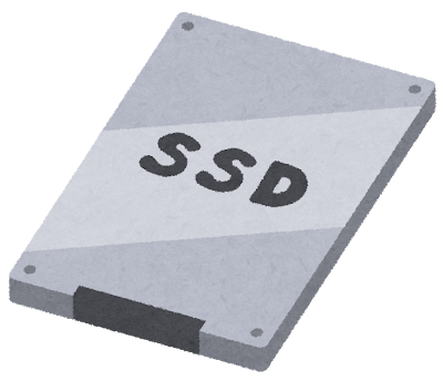 SSDのイラスト（コンピューター）