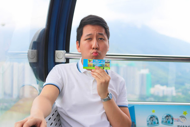 Renz Cheng in Ngong Ping 360 Cable Car