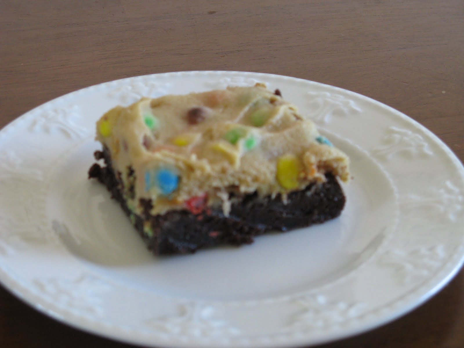 Tricks.Treats.Yummy Eats M&M Cookie Dough Brownies