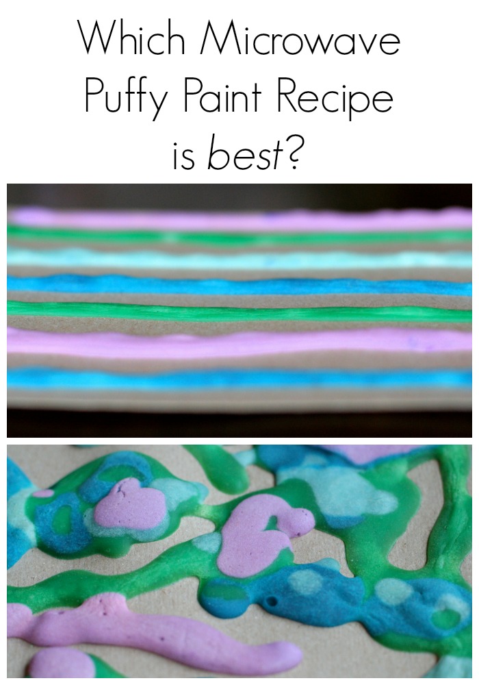 Which Microwave Puffy Paint Recipe is best?