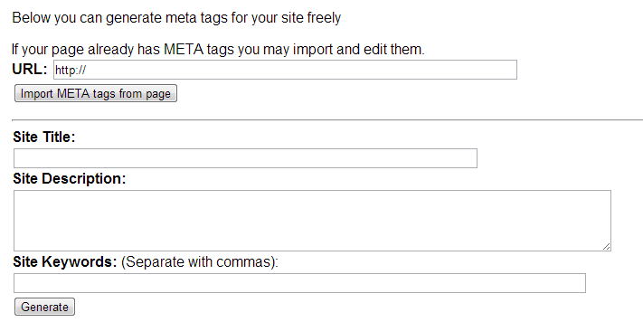 Import meta. МЕТА-тег keywords Генератор. April tags Generator. Tag meta Soft.