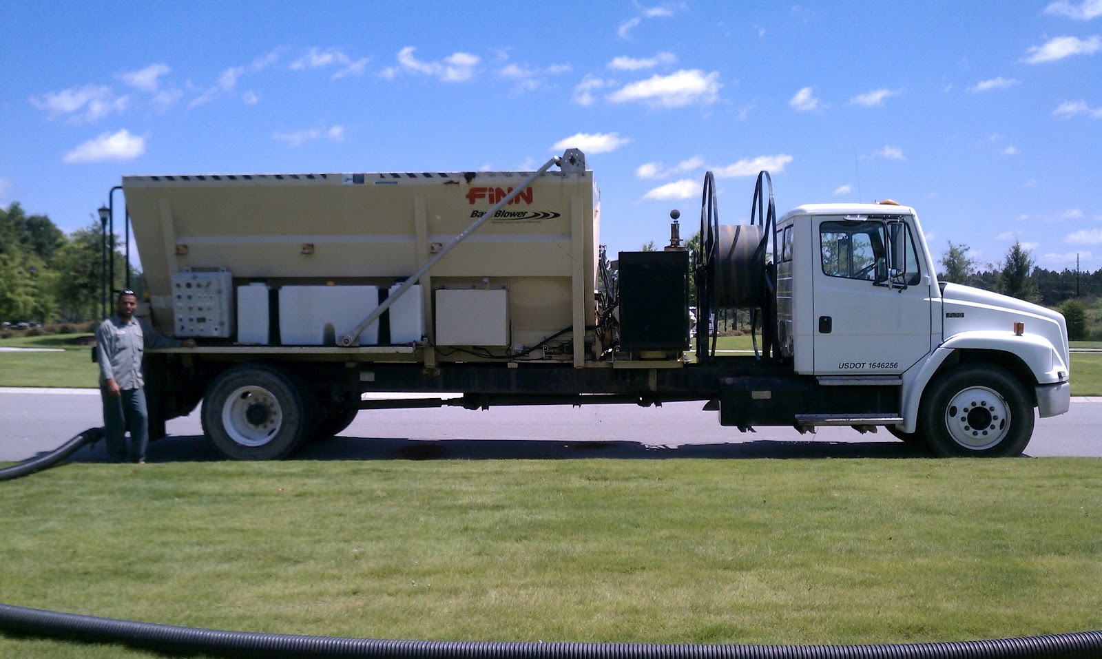 Heritage Landscape Services Heritage's New Mulch Blowing Truck