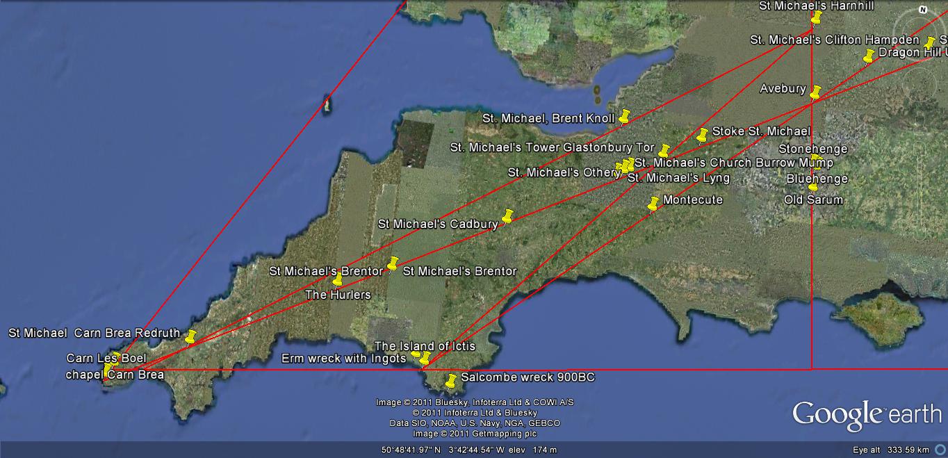 Ley lines in Britain: Avebury and the St. Michael Ley line