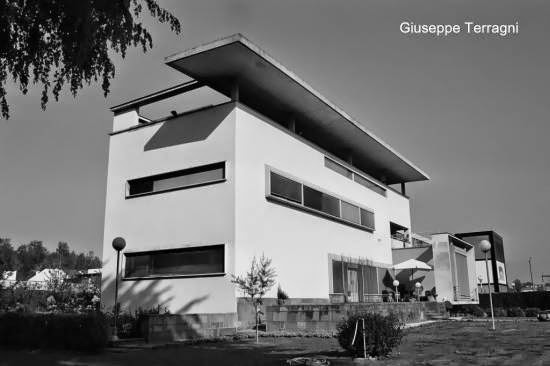 Racionalismo italiano Villa Bianca foto en blanco y negro