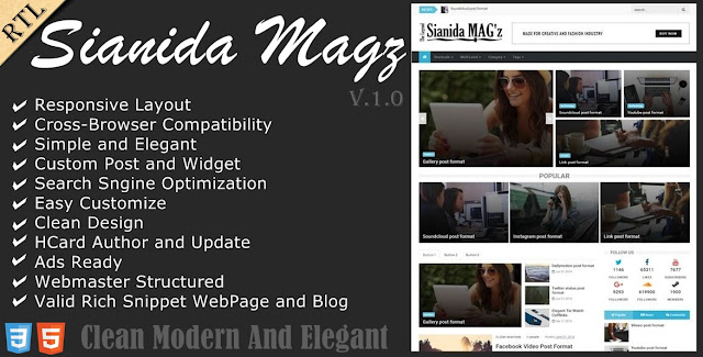 Sianida Magz - Classic Magazine Responsive Blogger Theme