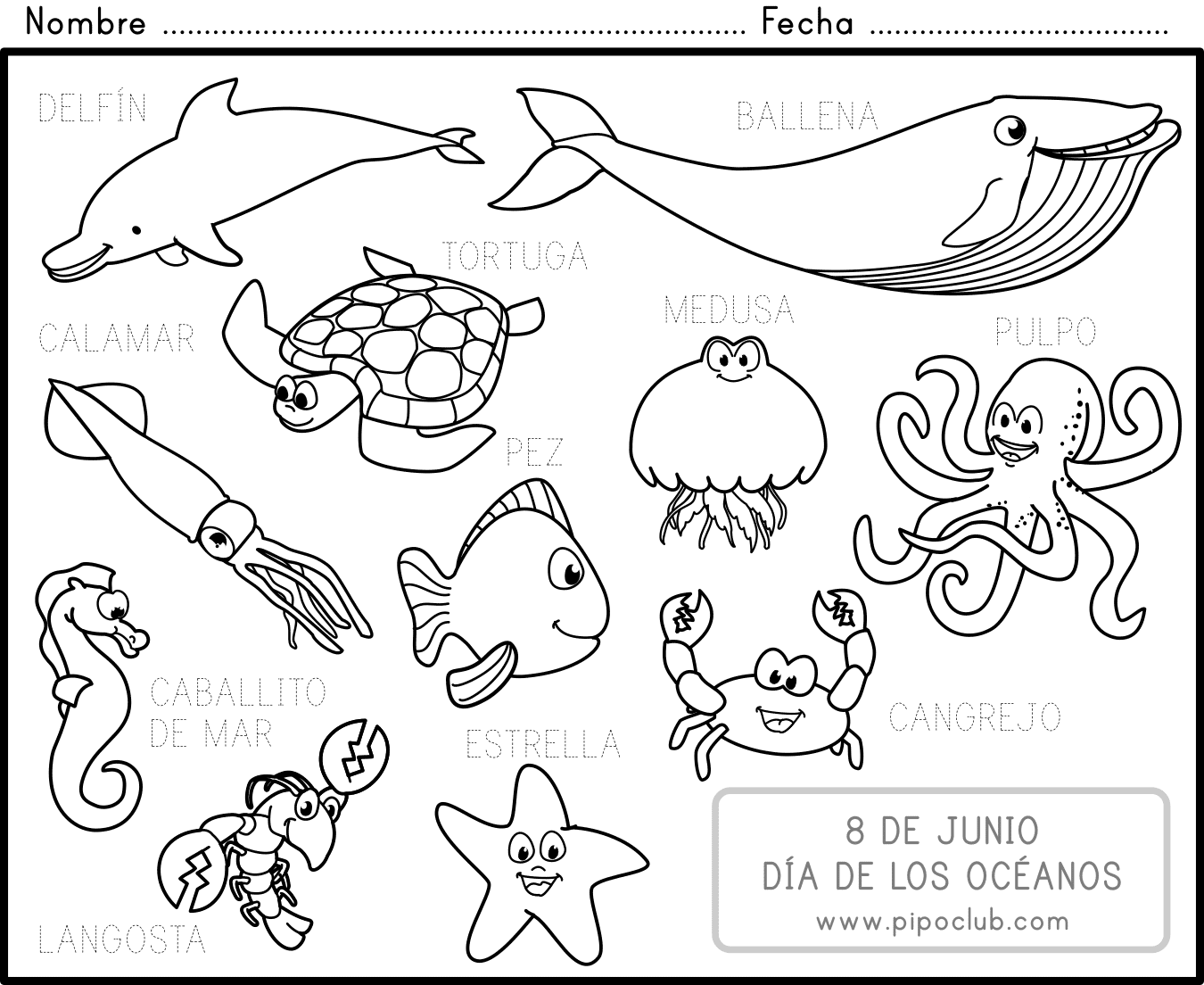 Recursos Para Escuela Infantil 8 de Junio Día Mundial de los Océanos