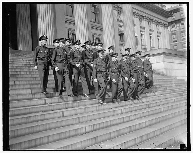 8/26/37: U.S. Treasury guards blossom out in new uniforms. Washington, D.C.