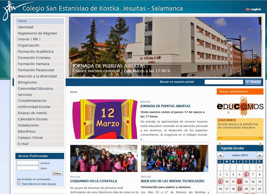 Página web del Colegio