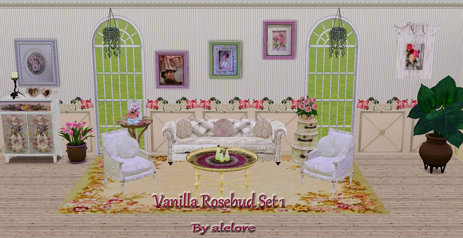 My Sims 3 Blog Vanilla Rosebud Set by Alelore