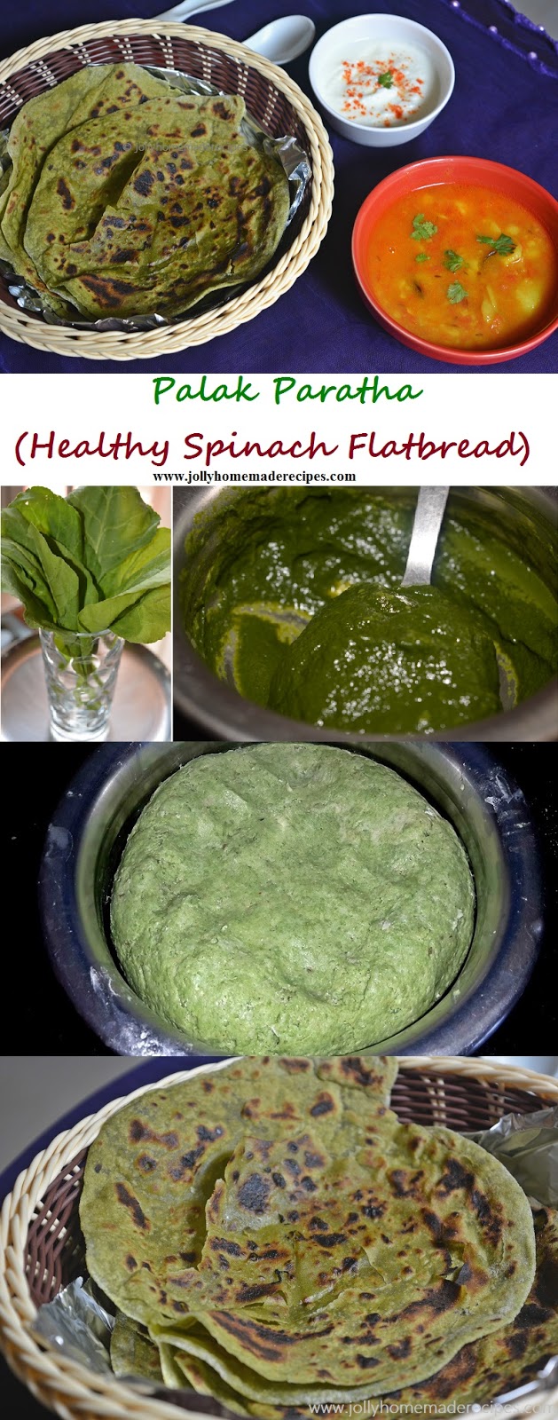 Palak Paratha Recipe, How to make Healthy Palak Paratha | Spinach ...