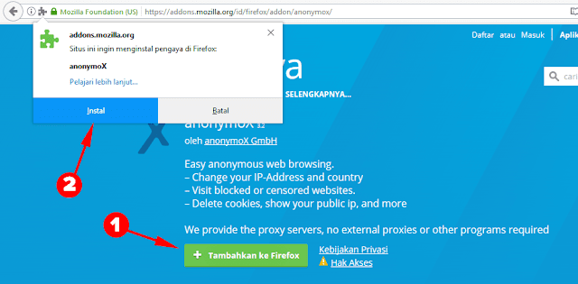 Anonymox Pengaya Untuk Firefox