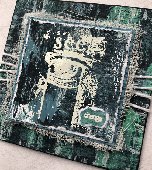 PaperArtsy ESA33, ESA34, ESA39, ESA40 by Seth Apter - with chalk paints, Baked Texture and Gel prints