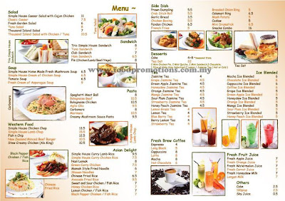 cafe simple menu food malaysia house street location