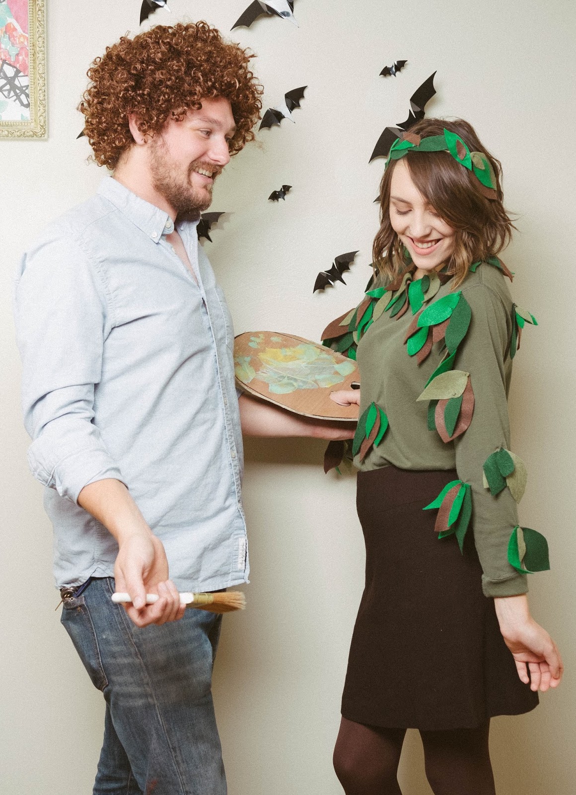 Rags and Roses Easy DIY Couple's Costume Bob Ross and