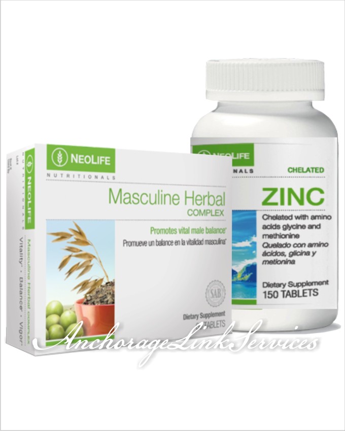 GNLD NEOLIFE Masculine Herbal Complex and Chelated Zinc for Rich Sexual