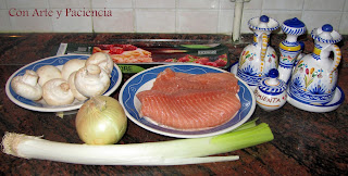 Salmón enrejado. Receta para navidad