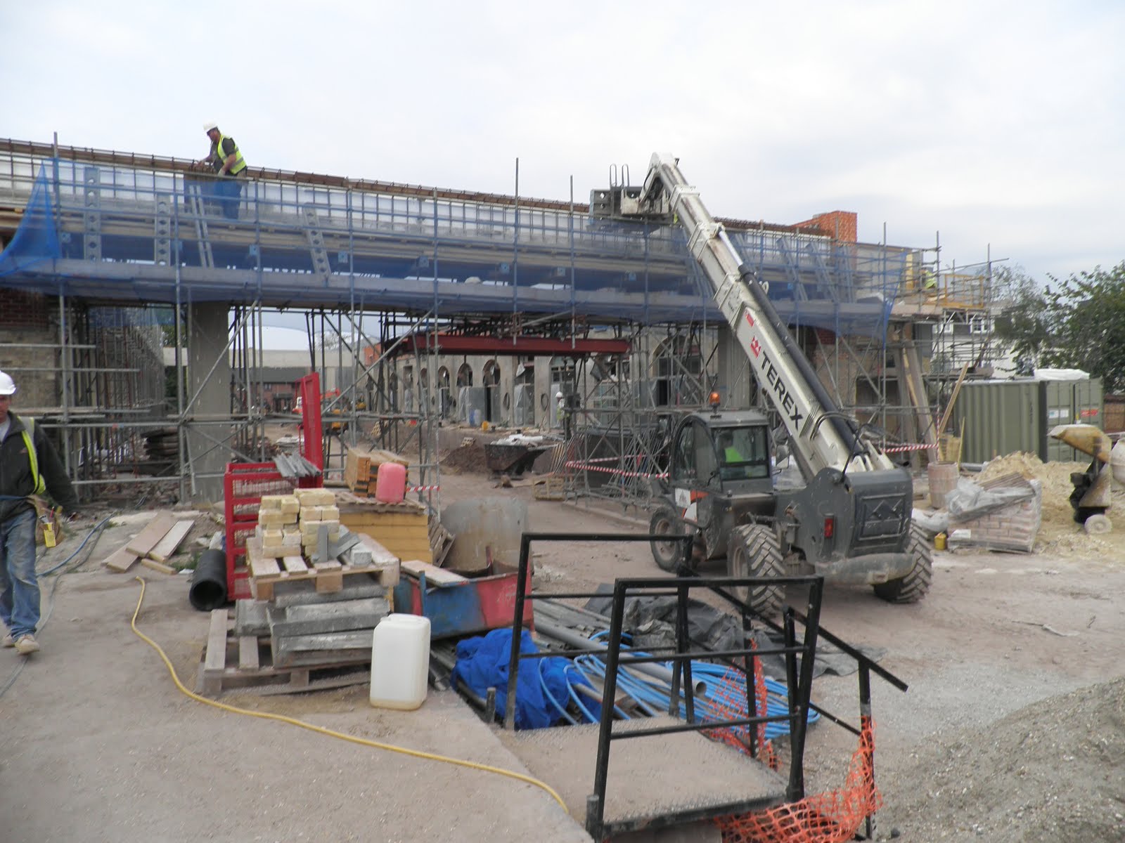 Construction site at the station