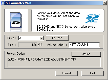 برنامج SDFormatter لعمل فورمات  لل USB و ال FLASH MEMORY بشكل أمن